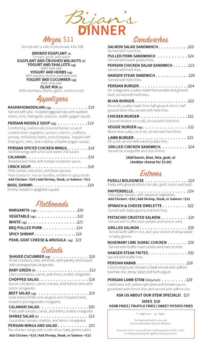 Bijan's Menu - Image 2