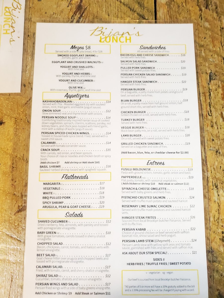 Bijan's Menu - Image 5