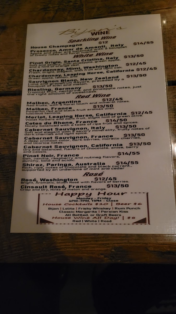 Bijan's Menu - Image 6